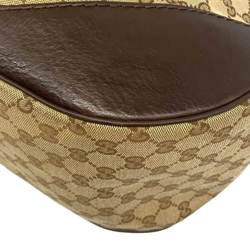 Gucci GG/Charlotte Tote Bag 203504 Beige Dark Brown Jacquard Leather